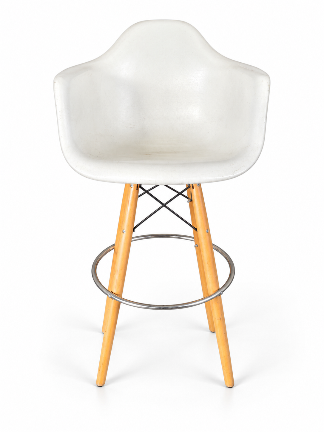 Off-White Modernica Shell Bar Chair - The Good Mod Liquidation Estate Sale