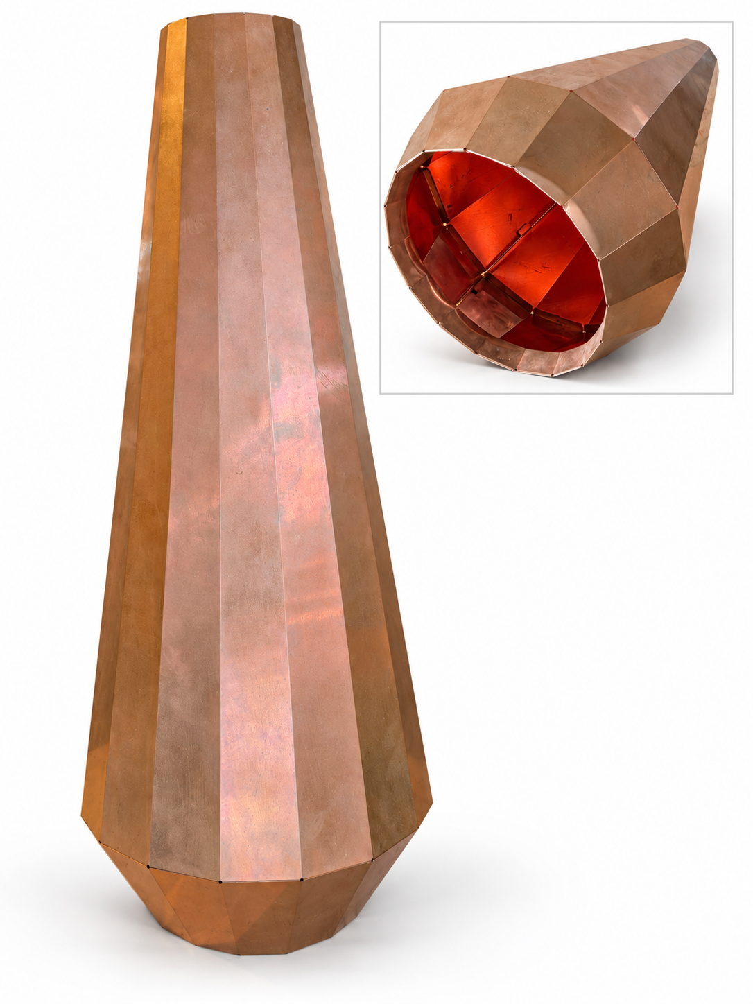 David Derksen Copper Pendant Lamp Shade - The Good Mod Liquidation Estate Sale