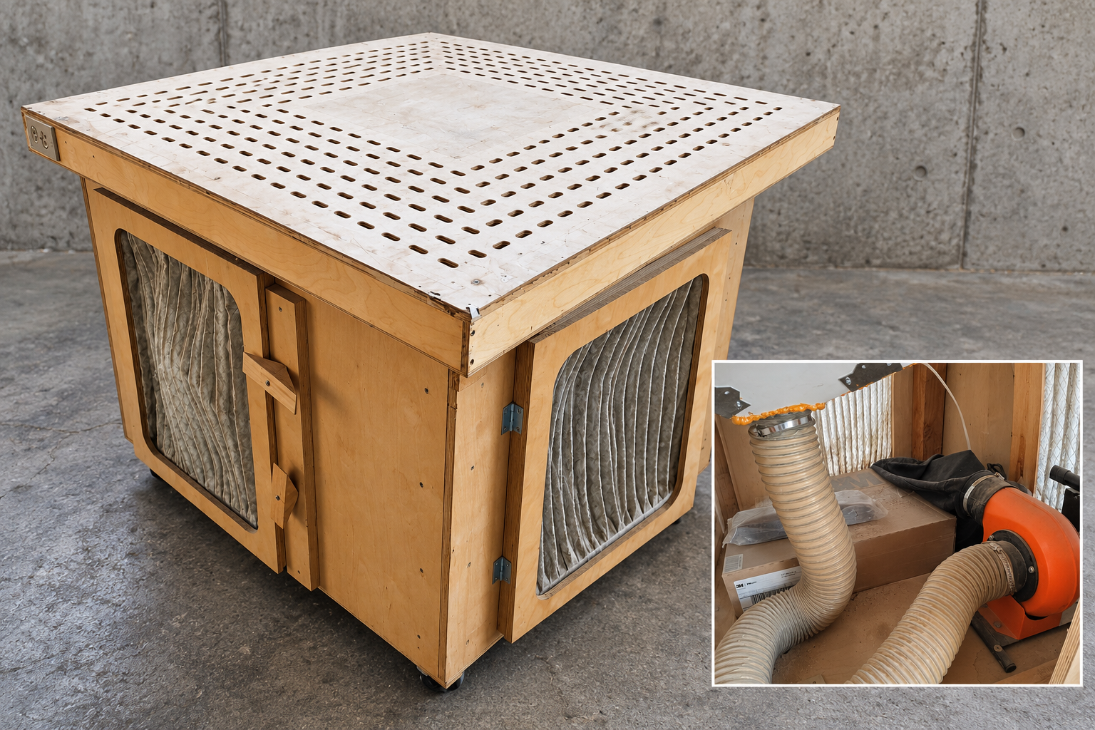 Down Draft Table - The Good Mod Liquidation Estate Sale