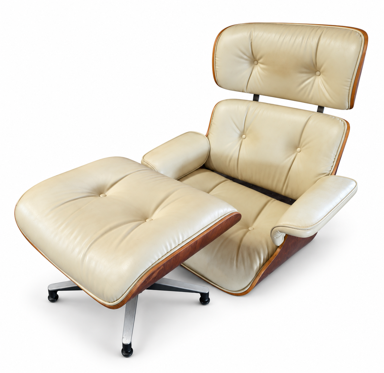 Ply raft Lounge Chair & Ottoman, as shown - The Good Mod Liquidation Estate Sale