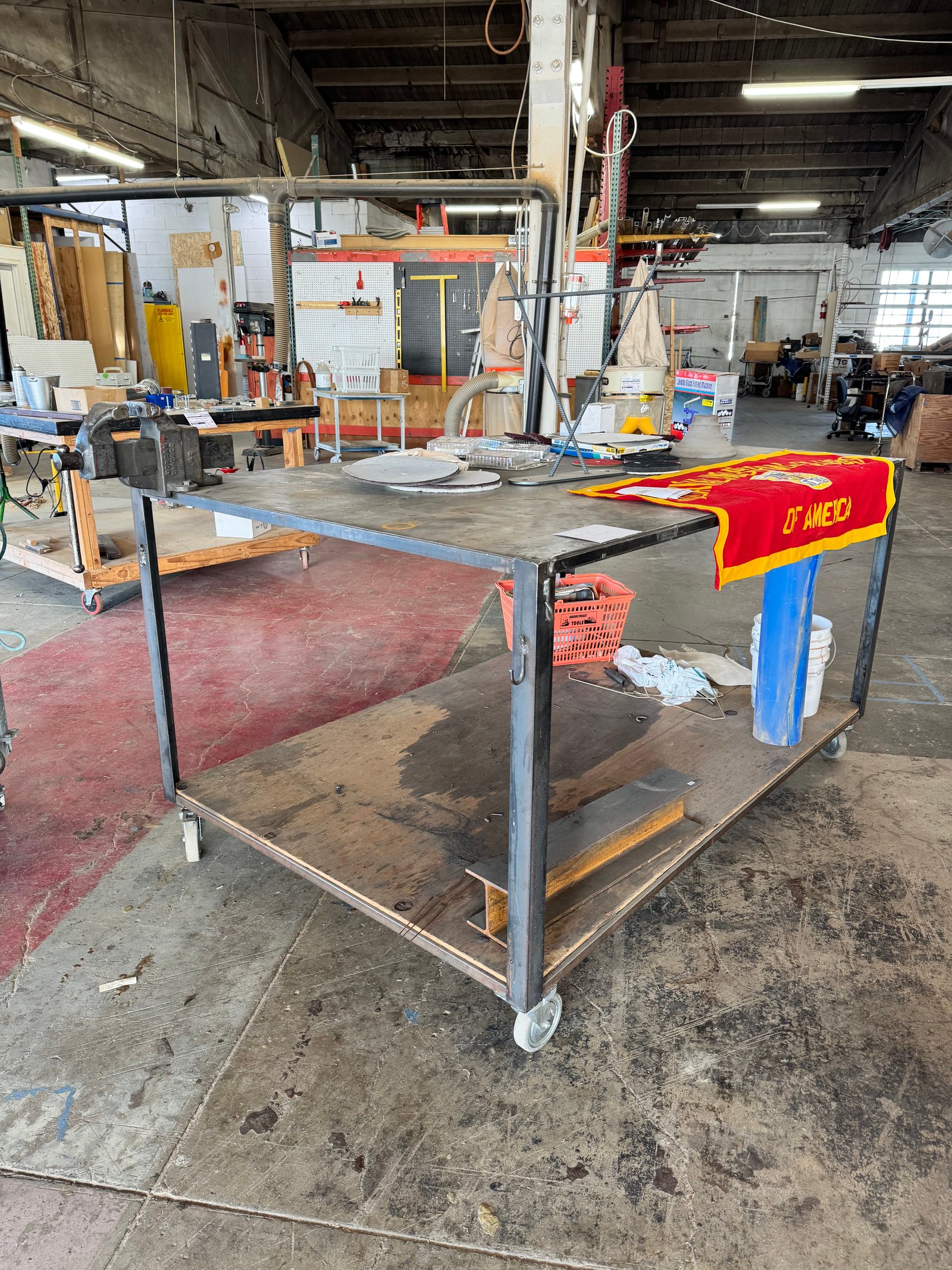 6x4 Custom Metal Work Table - The Good Mod Liquidation Estate Sale