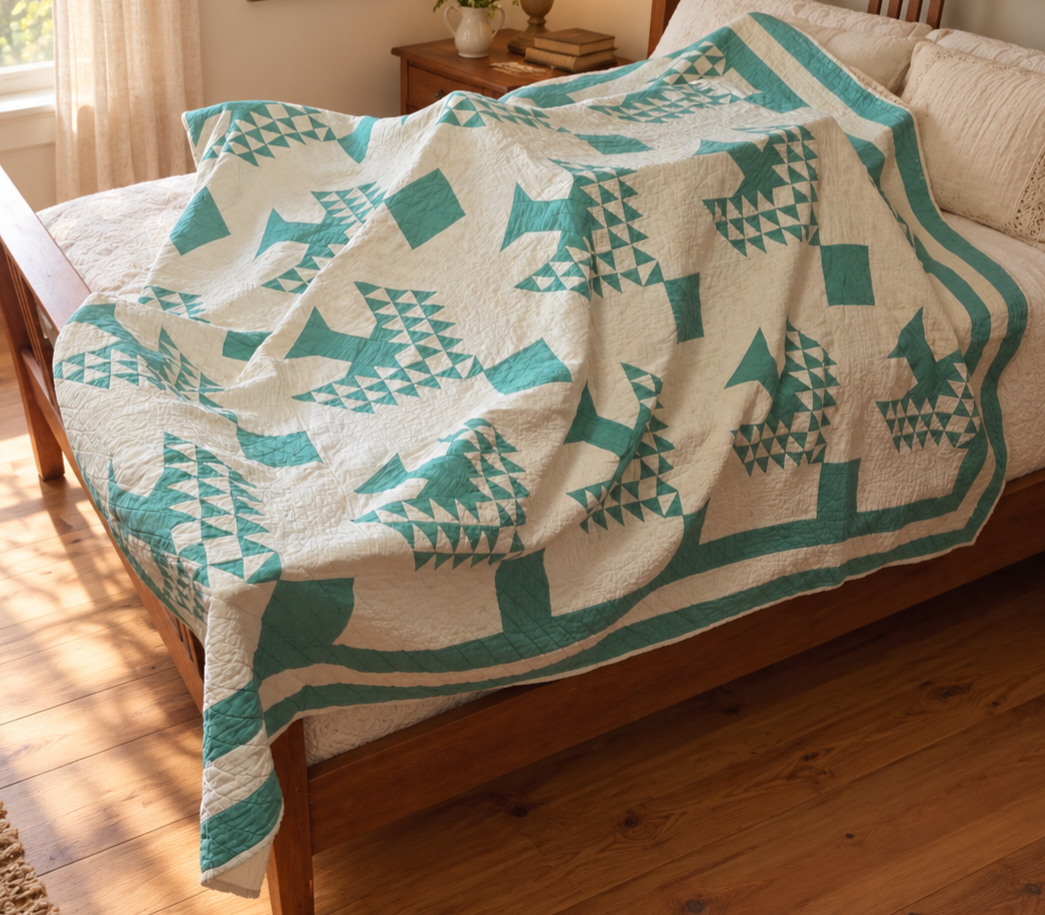 Antique Hand-Sewn Quilt - Council Crest Estate Sale
